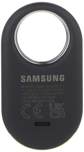 Samsung SmartTag2 (2023) Bluetooth + UWB, IP67 Water and Dust Resistant, Findable via App, 1.5 Year Battery Life - Black (International Version)