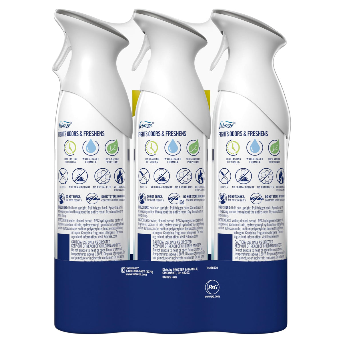 Febreze Air Mist, Air Freshener Spray, Odor Fighting Room Spray, Deodorizer for Home Bathroom Kitchen Office Apartment Dorm Room Classroom, Heavy Duty Crisp Clean Scent, 8.1oz (Pack of 3)