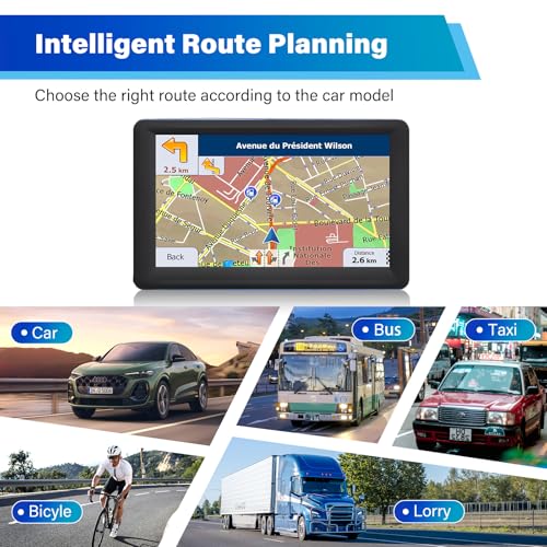 7" GPS Navigator for Car Truck RV, 2026 Maps, Touchscreen GPS for Car | 7" Car GPS with 2026 Maps Free Lifetime Updates, Speed Camera Alerts, Custom Truck Routing, Voice-Guided Turn Directions