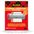 Scotch Thermal Laminating Pouches, 200 Count, Clear, 3 mil. | Ideal Office or School Supplies, Fits Letter Sized Paper (8.9 in. × 11.4 in.)