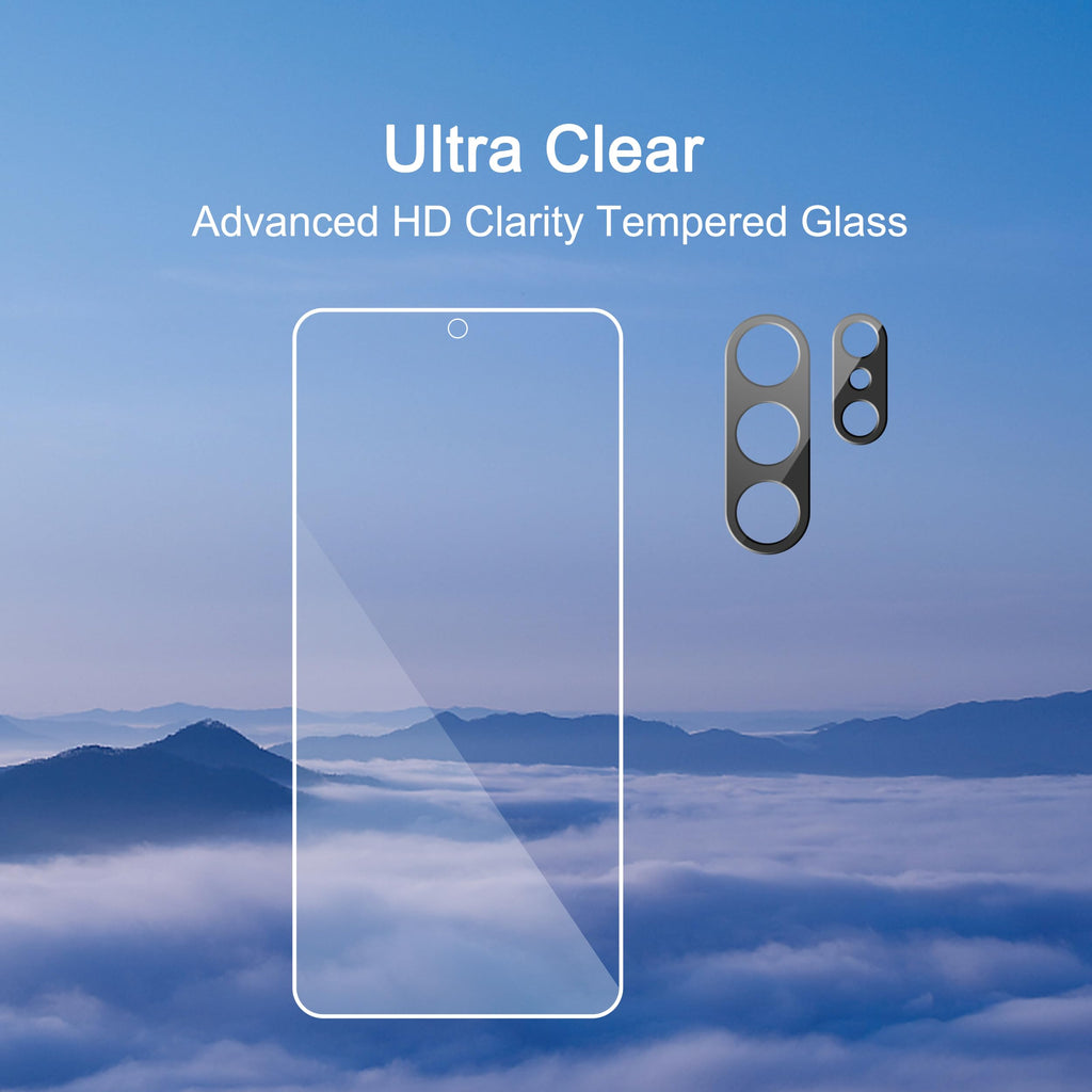 Ailun Screen Protector + Camera Lens Protector for Galaxy S26 Ultra | 3+2 Pack, 6.9 Inch, Tempered Glass, Fingerprint Unlock, 0.25mm Ultra Clear, Case Friendly