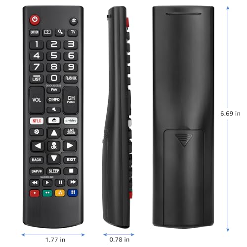 Universal for LG Smart TV Remote Control Replacement with Battery | for All LG OLED 3D Thinq TVs | 1‑Year Warranty | for AKB75095307 AKB75375604 AKB74915305 AK75675304 AKB76040302 AKB76037601