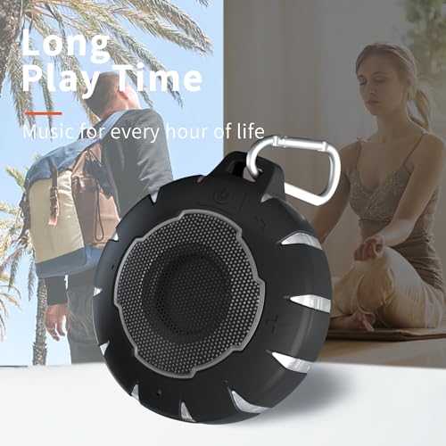 HEYSONG Bluetooth Shower Speaker, IP67 Waterproof, Portable, Clear Sound | Small, Floats on Water, Dustproof, Durable, for Pool, Beach, Kayak & Paddle Board, Gift for Teen Boys & Girls