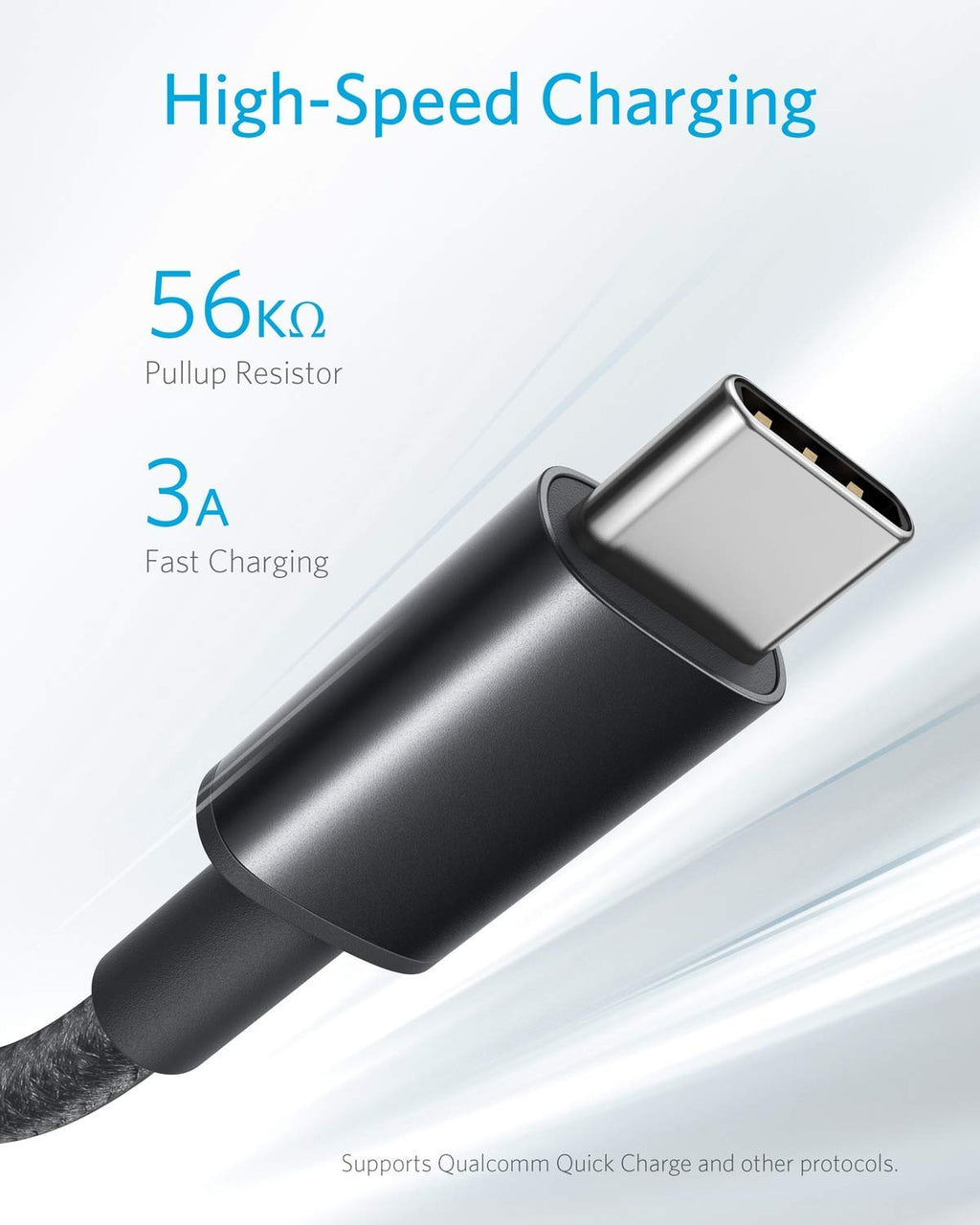 Anker USB A to USB C Cable, USB to USB C Cable(2Pack,3ft,Black) | For iPhone 17 Series, Samsung Galaxy S10 / S10+, LG V30, Beats Fit Pro, and More