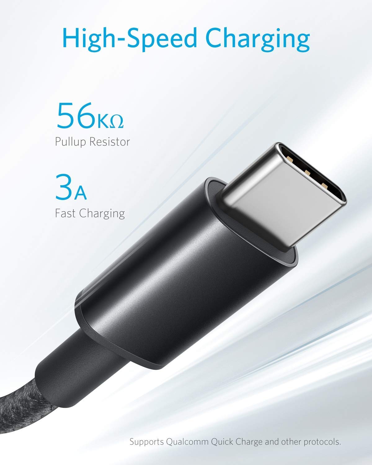 Anker USB A to USB C Cable, USB to USB C Cable(2Pack,3ft,Black) | For iPhone 17 Series, Samsung Galaxy S10 / S10+, LG V30, Beats Fit Pro, and More