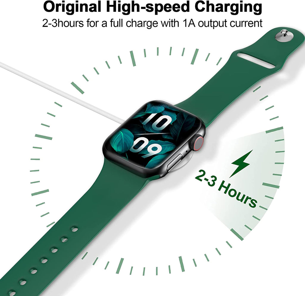 2026 Upgraded for Apple Watch Charger Magnetic USB C Charging Cable | Wireless iWatch Charger Cable Dual-Chip Compatible with Apple Watch Series Ultra/SE/12/11/10/9/8/7/6/5/4/3/2-3.3FT,White