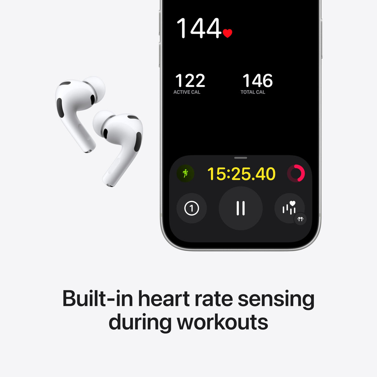 Apple AirPods Pro 3 Wireless Earbuds with Active Noise Cancellation | Live Translation, Heart Rate Sensing, Hearing Aid Feature, Bluetooth Headphones, Spatial Audio, USB-C Charging