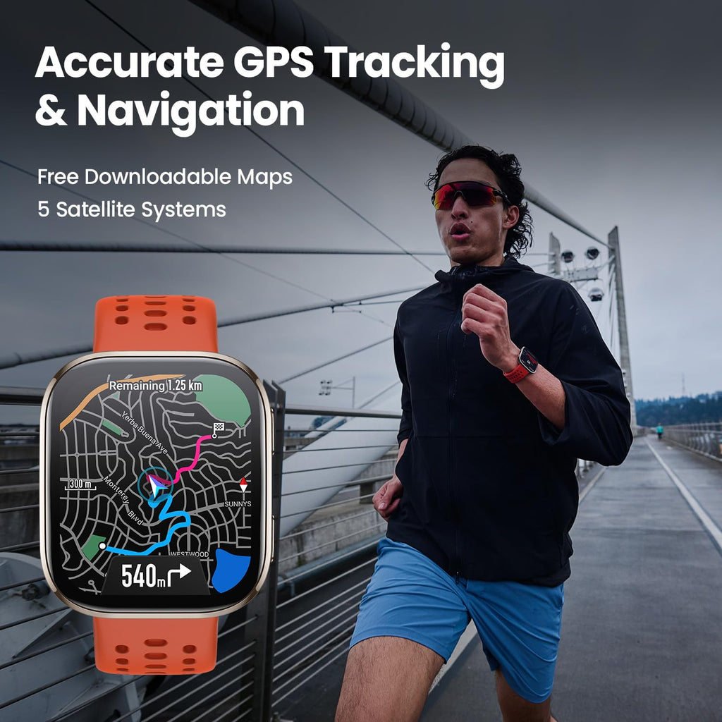 Amazfit Bip 6 Smart Watch, 1.97" AMOLED Display, GPS, iOS/Android | 46mm, 14-Day Battery, Bluetooth Call & Text, Water-Resistant, Free Maps, AI, Health & Sleep Tracker, 140+ Workout Modes