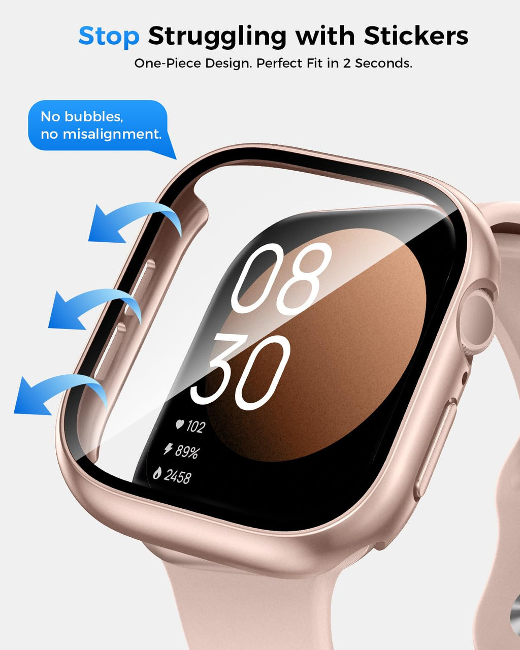 Goton IP67 Waterproof Case with Glass for Apple Watch Series 11/10 42mm | Water-Resistant & Anti-Fog, Tempered Glass Screen Protector Hard PC Cover for iWatch Series 11 42 mm, Sensitive Touch