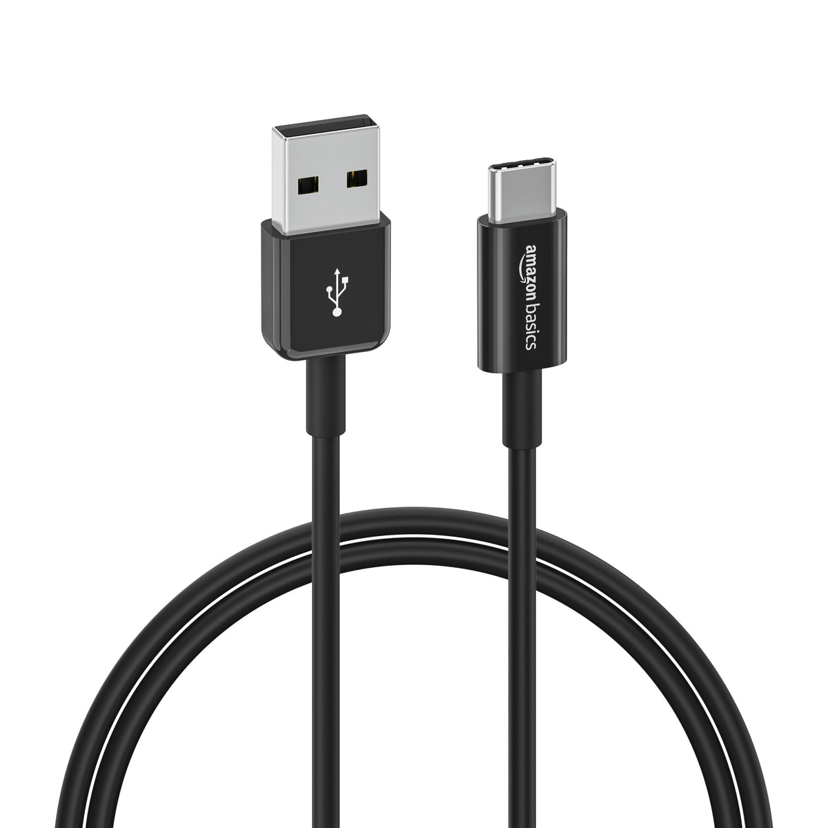 Amazon Basics USB-A to USB-C Fast Charger Cable, USB 2.0, 480Mbps Data Transfer Speed, USB-IF Certified, for Apple iPhone 16/15, iPad, Samsung Galaxy, Tablets, Car, 3ft, Black