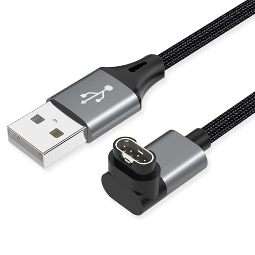 AGVEE 2 Pack 3.3ft Charger for Garmin Watch, L-Shape Charging Cable | For Approach, BarkLimiter, D2, Enduro, Epix, Fenix, Forerunner, Instinct, Quatix, Tactix, Venu, Vivoactive, Vivomove