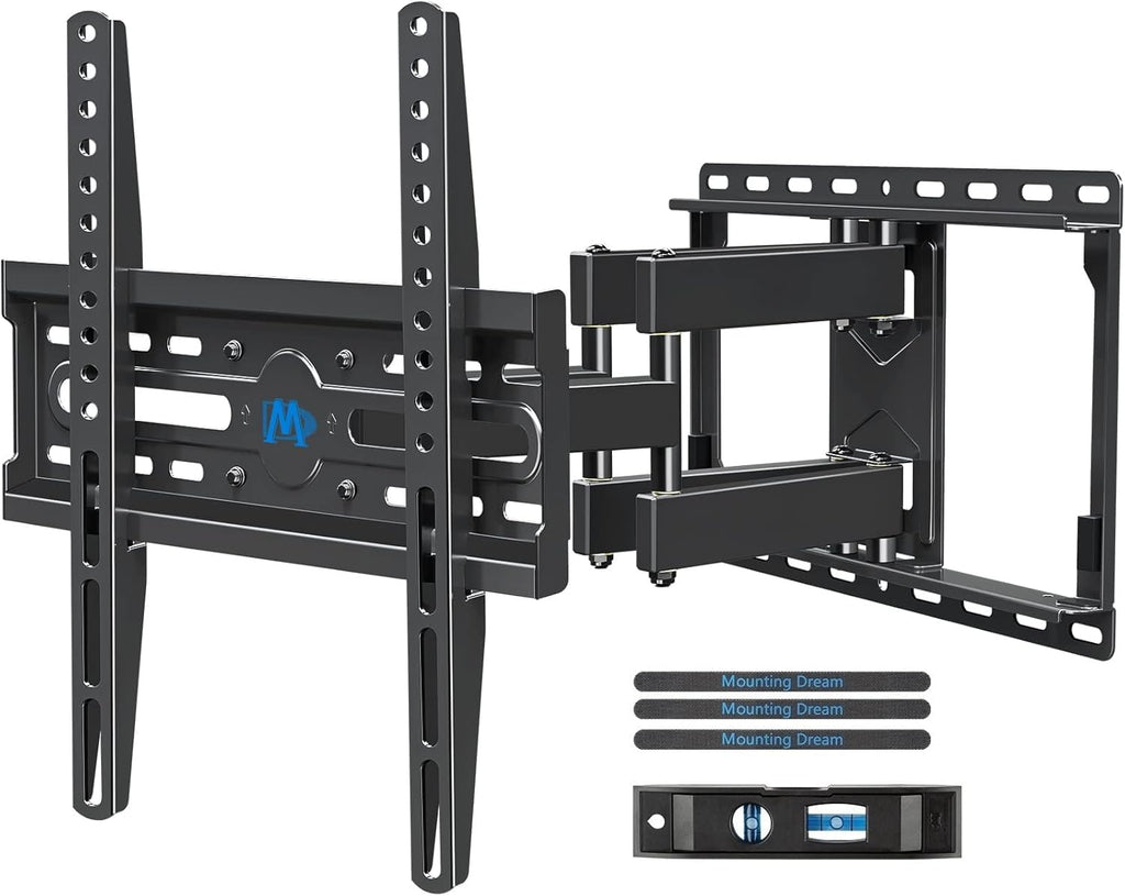 Mounting Dream Full Motion TV Wall Mount for 32-70 Inch TVs up to 110lbs | Mount Bracket with Swivel and Tilt, TV Bracket with Articulating Dual Arms, Fits 16” Studs, Max VESA 400X400 mm, MD2380
