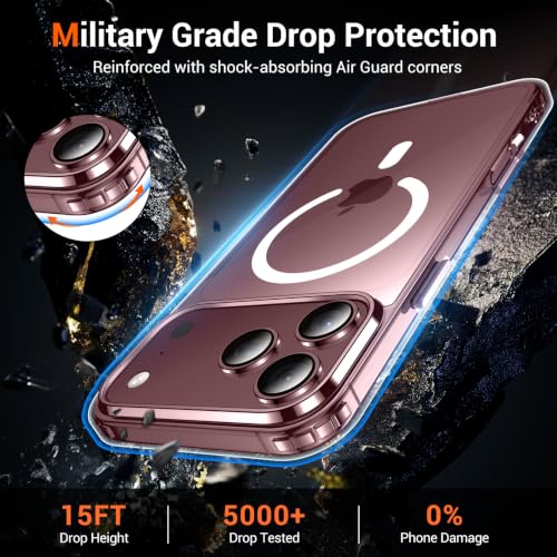 Temdan for iPhone 18 Pro Max Case/iPhone 17 Pro Max Case Clear | Compatible with Magsafe, Screen Protector, Military-Grade Protection, Shockproof Slim Magnetic Phone Case,6.9"