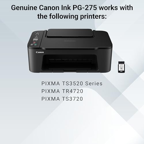 Canon Genuine PG-275 Black Ink Cartridge | Compatible with TS3520/3522, TR4720/4722, TS3720/3722