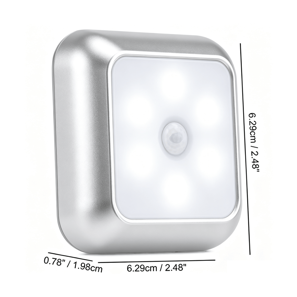 Human Body Sensor Square Night Light