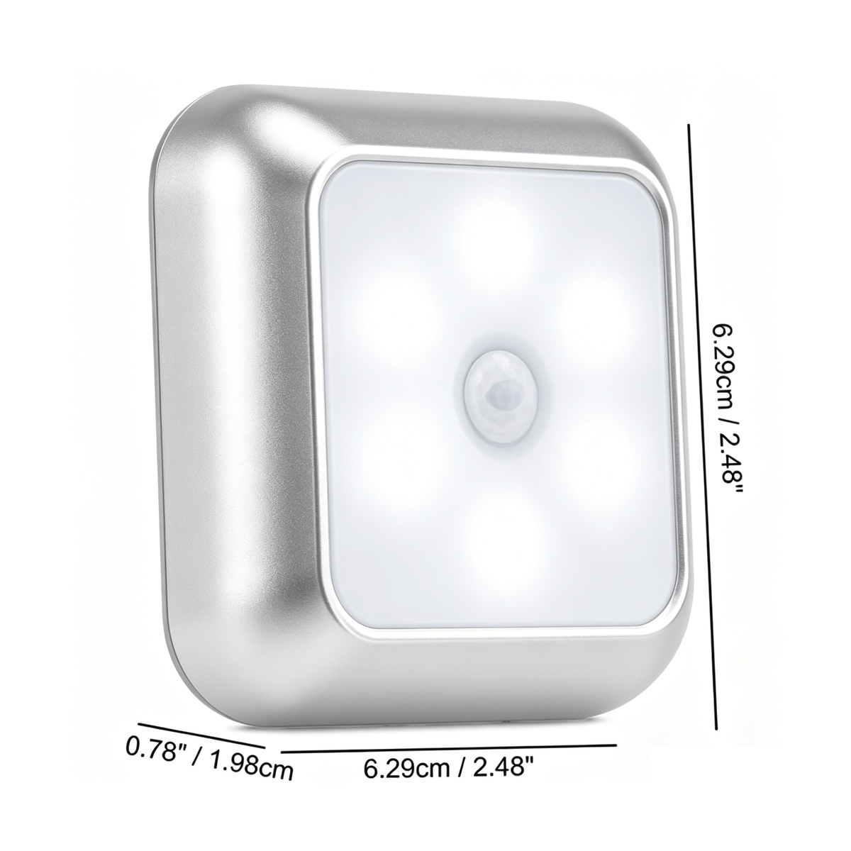 Human Body Sensor Square Night Light