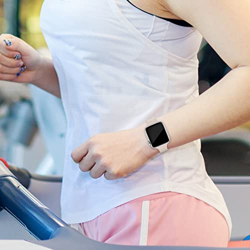 Thin Slim Silicone Band Compatible with Apple Watch Women Men, Starlight | 38mm 40mm 41mm 42mm 44mm 45mm 46mm 49mm, Soft Sport Strap Wristbands for iWatch Series 12/11/10/9/8/7/6/5/4/3/2/1 SE Ultra