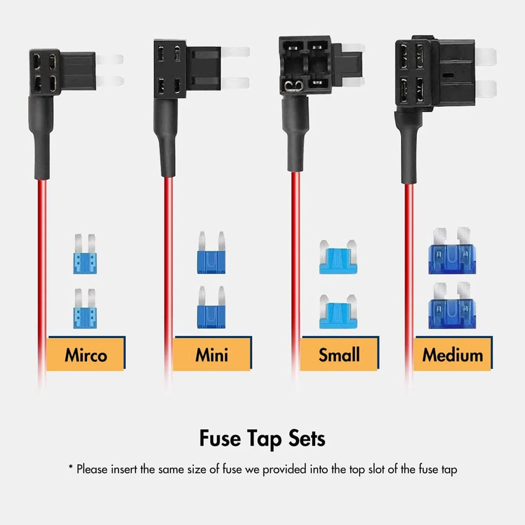 WOLFBOX 4A USB C Dash Cam Hardwire Kit 11.48ft Total, 24/7 Parking Monitor | For WOLFBOX 4A USB-C Dash Cams, Converting 12V-24V to 5V, Battery Drain Protection