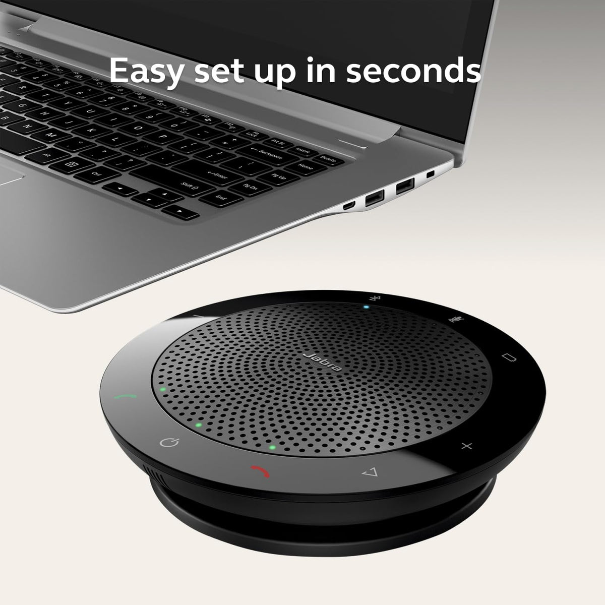 Jabra Speak 510 (2025 Edition) Portable USB Bluetooth Speaker, Black | Portable Speakerphone, USB or Bluetooth, Crystal-Clear Sound, Works with Microsoft Teams, Google Meet, Zoom
