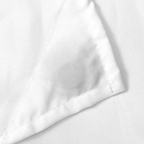 N&Y HOME Fabric Shower Curtain Liner with Magnets Standard Size, White | Hotel Quality, 12 Button Holes, Machine Washable, Water Repellent Cloth Shower Curtain with Magnets for Bathroom