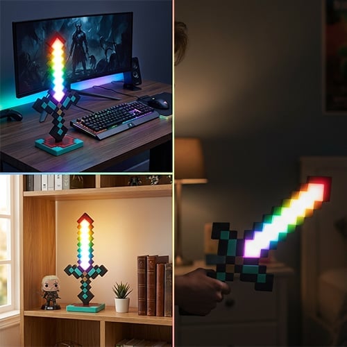 Pixel Sword LED Night Light