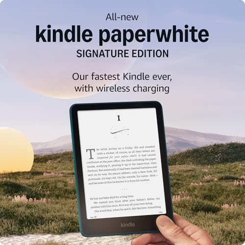 Amazon Kindle Paperwhite Bundle: Includes, Amazon Kindle Paperwhite Signature Edition 32GB | Jade, Plant-Based Leather Cover & Wireless Charging Dock | Jade