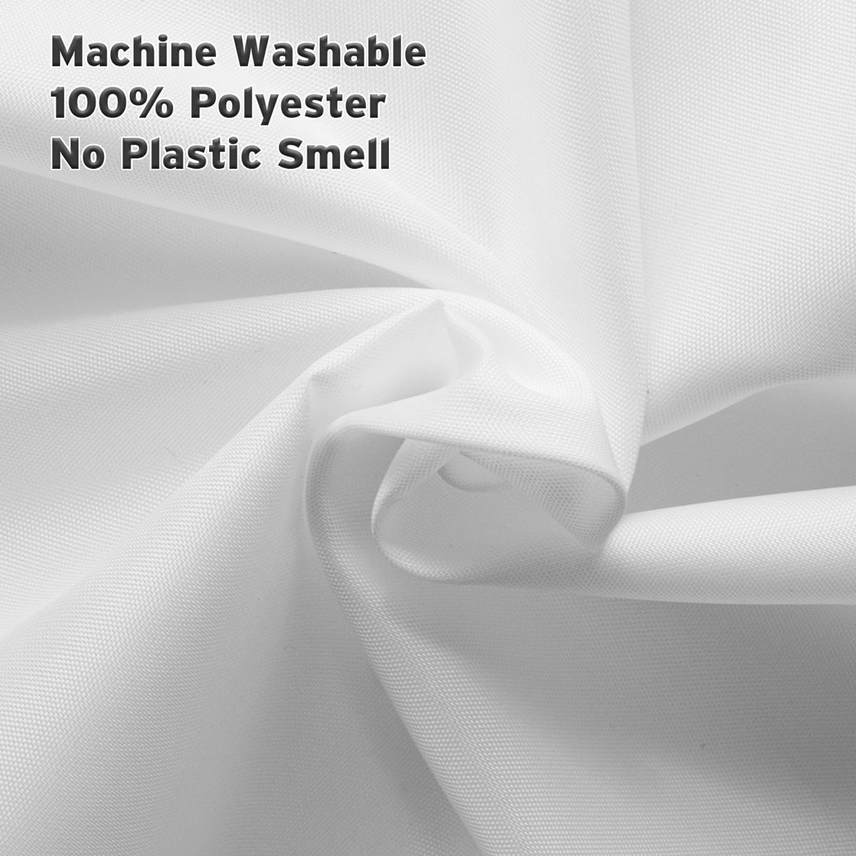 Titanker Waterproof Fabric Shower Curtain Liner Washable, Cloth Shower Liner with Magnets, White Shower Liner Soft Fabric, Lightweight Shower Curtain Liner, 70x72 Inches