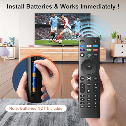 for VIZIO Smart TV Remote Replacement,Universal Control XRT140 for VIZIO TV | Universal remote for all VIZIO TVs. Works with XRT140/136/135/510/500. SmartCast home, no setup, AAA. Durable ABS, safe.