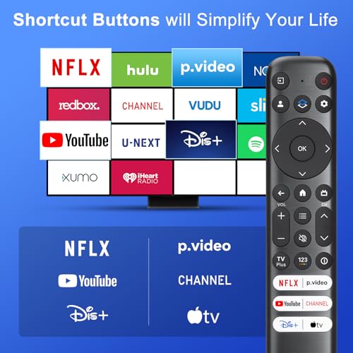 Only for TCL Google TV Remote Control Replacement, Responsive, No Setup | Rugged Durable RC813 Compatible with TCL QM8/QM7/S5/S4/S3/Q7/Q6/Q5 4K UHD HDR LED QLED QD-Mini LED Full-HD Smart TVs