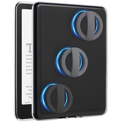 Vane Oak Back Panel Case for 7'' Kindle Paperwhite 12th Gen & Colorsoft | Compatible with PopSockets Grips, Attach Magnetic Accessories Freely, Clear TPU Edges, Lightweight, Black