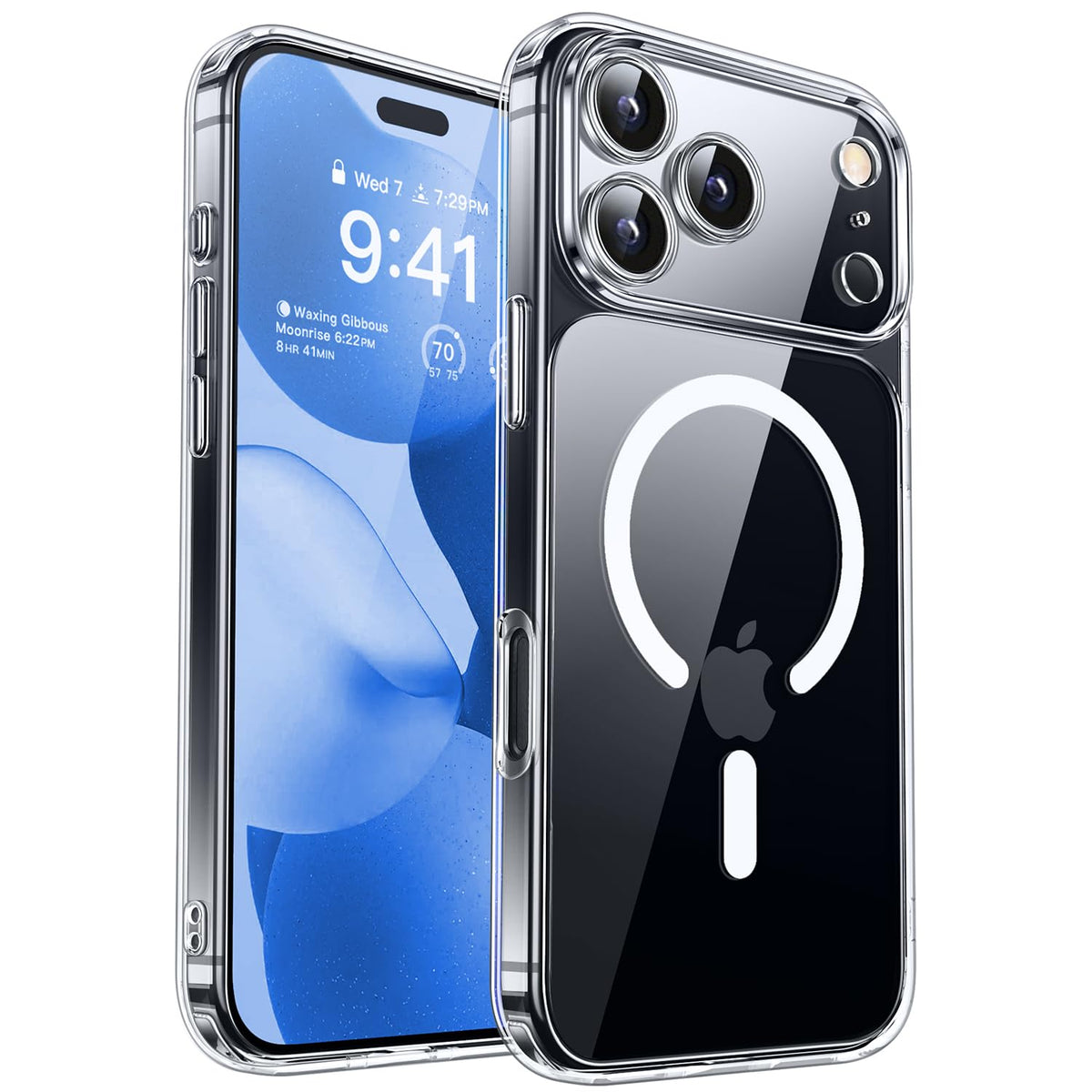CANSHN Magnetic Shockproof for iPhone 18 Pro Case, Clear | Full Camera Protection, Compatible with MagSafe, Crystal Clear, Military-Grade Protection, Scratch Resistant, Slim Fit