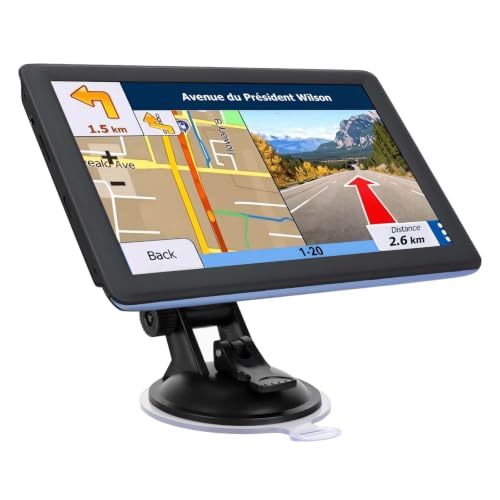 7" GPS Navigator for Car Truck RV, 2026 Maps, Touchscreen GPS for Car | 7" Car GPS with 2026 Maps Free Lifetime Updates, Speed Camera Alerts, Custom Truck Routing, Voice-Guided Turn Directions