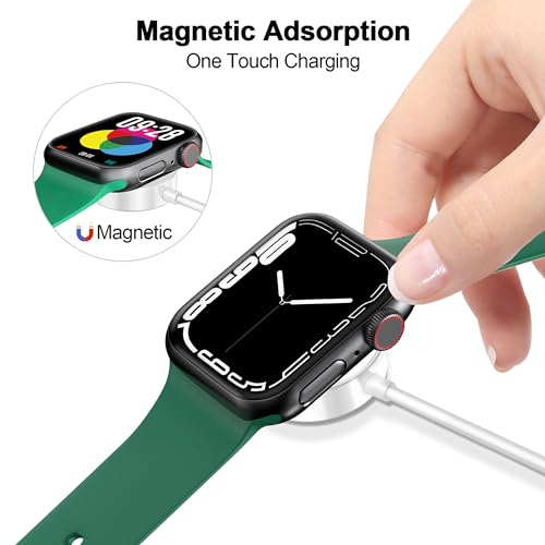 2026 Upgraded for Apple Watch Charger Magnetic USB C Charging Cable | Wireless iWatch Charger Cable Dual-Chip Compatible with Apple Watch Series Ultra/SE/12/11/10/9/8/7/6/5/4/3/2-3.3FT,White