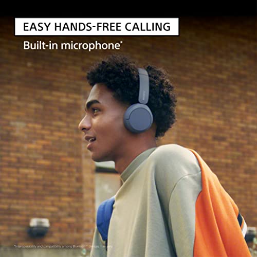 Sony WH-CH520 Wireless On-Ear Bluetooth Headphones with Microphone, Black | Comfortable Lightweight Design, Up to 50 Hrs Battery with Quick Charging, Multipoint Connection, Clear Calls, Swivel design