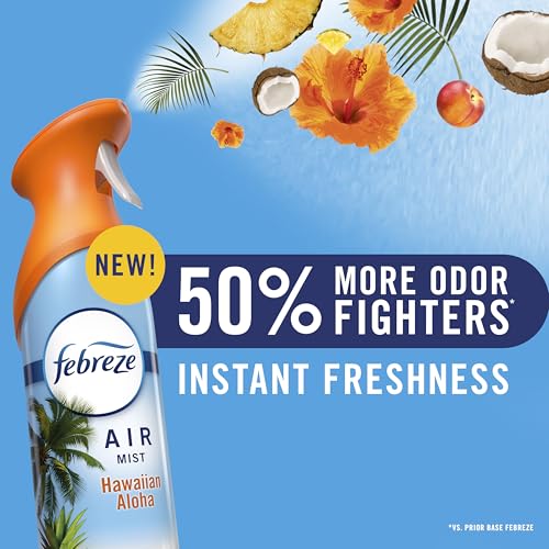 Febreze Air Mist, Air Freshener Spray, Odor Fighting Room Spray, Deodorizer for Home Bathroom Kitchen Office Apartment Dorm Room Classroom, Downy April Fresh Scent, 8.1oz (Pack of 2)