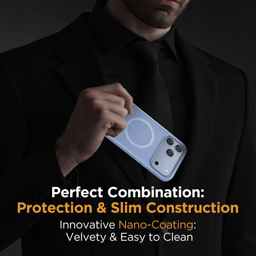 Miracase Magnetic for iPhone 18 Pro Case 6.3",Translucent Matte, Glacier | Compatible with MagSafe, Military-Grade Protection, Anti-Fingerprint, Rugged Shockproof Protective, Slim Thin Phone Case