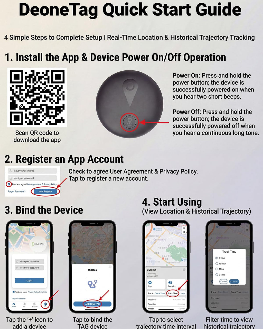 GPS Tracker for Vehicles, Real-Time Undetectable GPS Tracker for Car - No Monthly Fee & SIM Card for Hidden Magnetic GPS Locator for Android and iPhone, Ultra-Slim, IP68 Waterproof, Safe & Durable