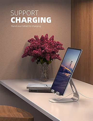 Lamicall iPad Stand Adjustable Tablet Holder, Sturdy Aluminum, Multi-Angle | Dock Stand for 4-13" iPad Pro Air Mini Kindle Tab Switch, All Aluminum Metal, Multi-Angle, Sturdy, Office Desk Accessories