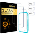 Ailun Screen Protector + Camera Lens Protector for iPhone 18 Pro | 3+3 Pack, 6.3 inch, Tempered Glass, Installation Frame, Sensor Protection, Dynamic Island Compatible, Case Friendly