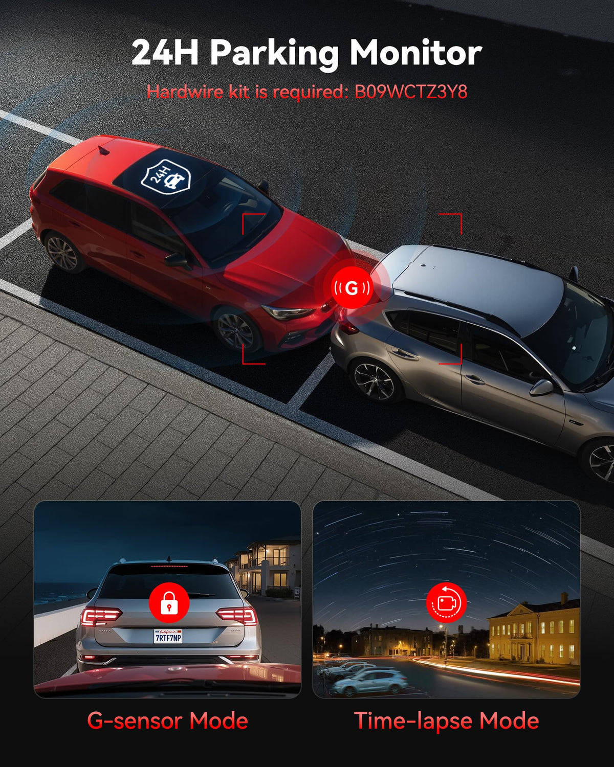 REDTIGER F7NP 4K Dash Cam Front Rear, STARVIS 2 Sensor, Free Card Included | 5.8GHz WiFi-20MB/s Download, WDR Night Vision, Wide Angle, G-sensor Incident Detection, 24H Parking Mode(Hardwire kit needed)