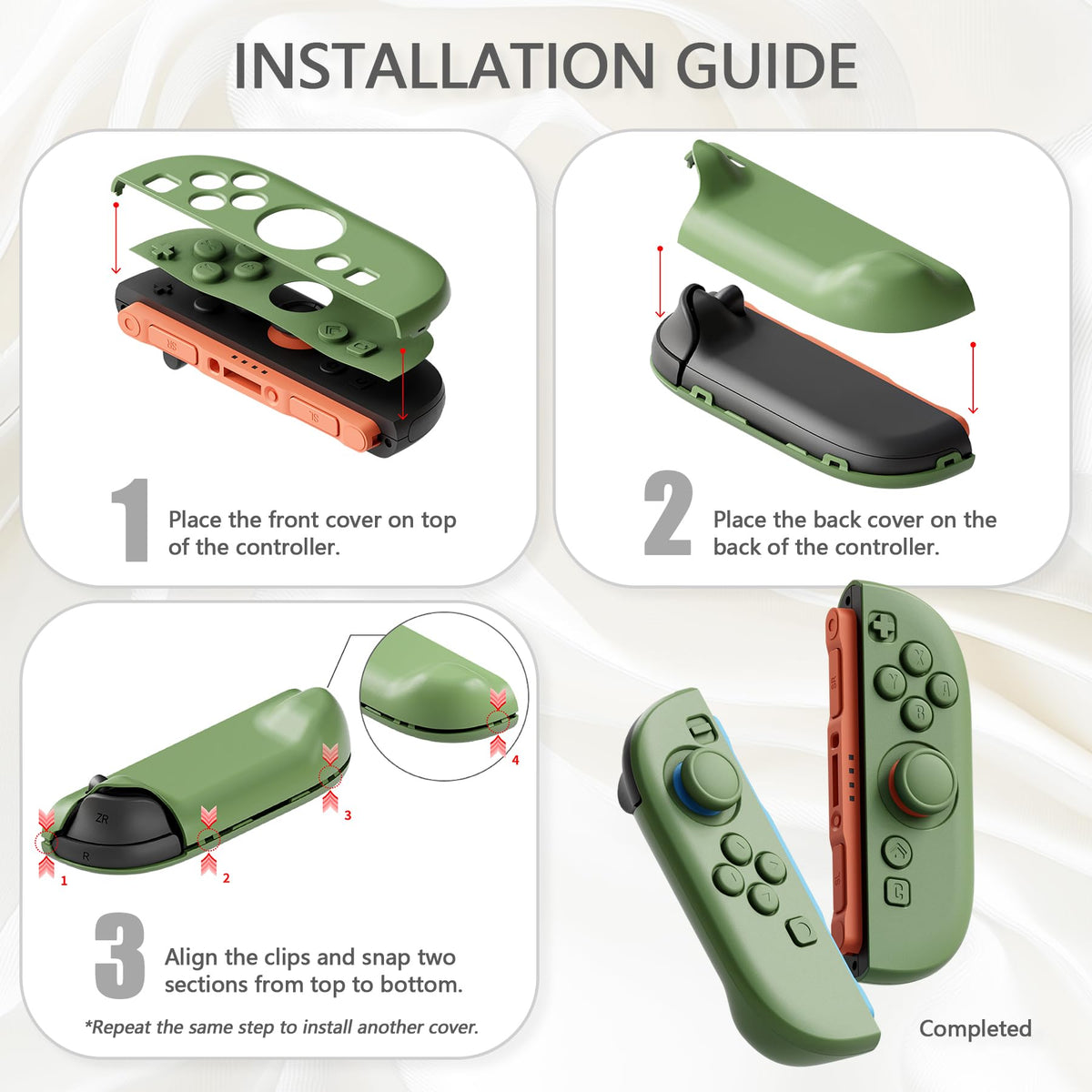 PlayVital Hard Case for Nintendo Switch 2 with Extra Stand & Thumb Grip Caps | Split Design, Dockable Protective Full-Body Shell Cover for Nintendo Switch 2 | Solid Color Series, Matcha Green