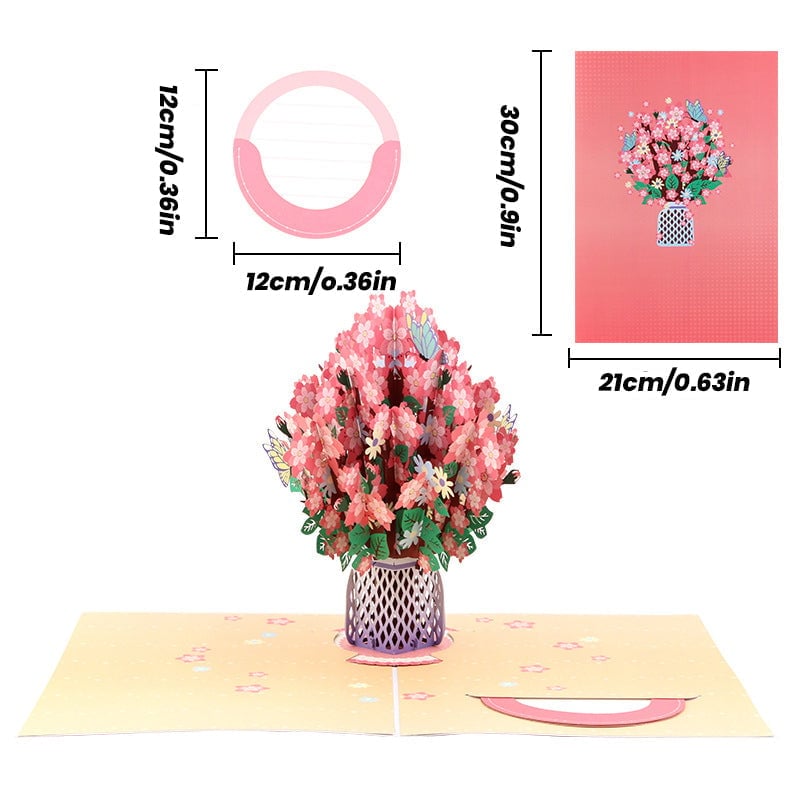 3D Cherry Blossom Flower Bouquet