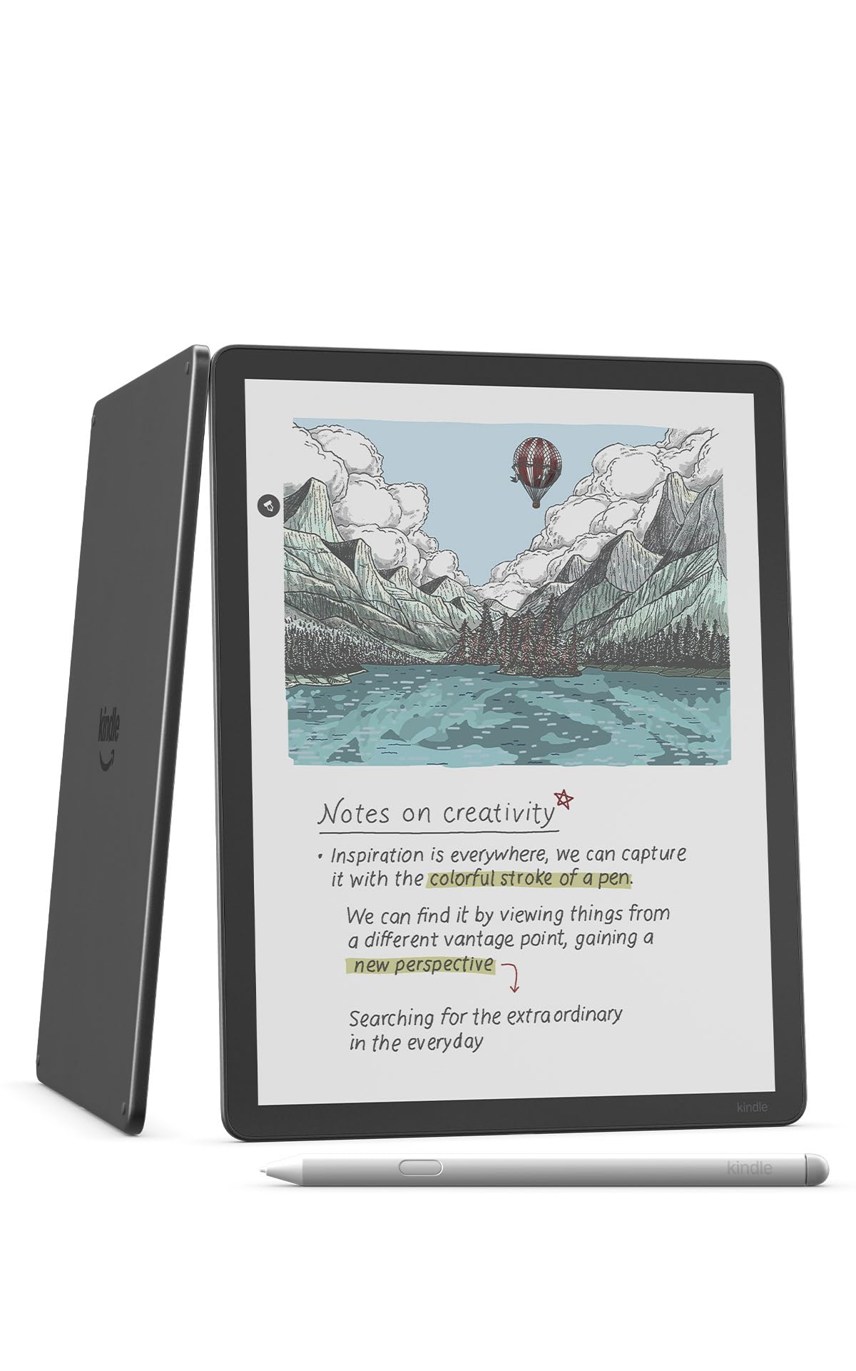 Amazon Kindle Scribe Colorsoft 64GB (newest model) — 11” paper-like color display — Write in notebooks, docs, and books. Read in any light. Pen included - Graphite