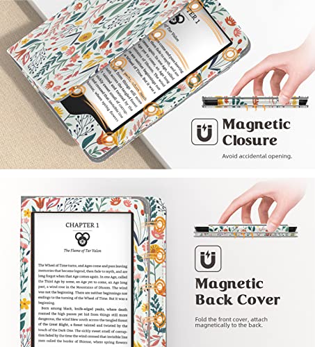 Moko Case for 6" Kindle (11th Generation,2024/2022), Flowers