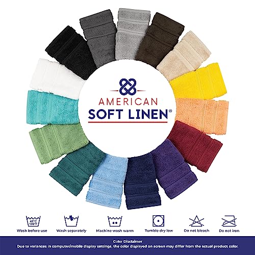 American Soft Linen 100% Cotton Luxury Turkish Towels, 4 PC Bath Towel Set | Soft Absorbent Quick Dry OEKO Tex Standard 100 Certificated Durable Machine Washable Premium Hotel Quality