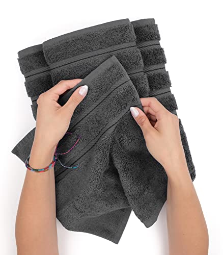 American Soft Linen 100% Cotton Luxury Turkish Towels, 4 PC Bath Towel Set | Soft Absorbent Quick Dry OEKO Tex Standard 100 Certificated Durable Machine Washable Premium Hotel Quality