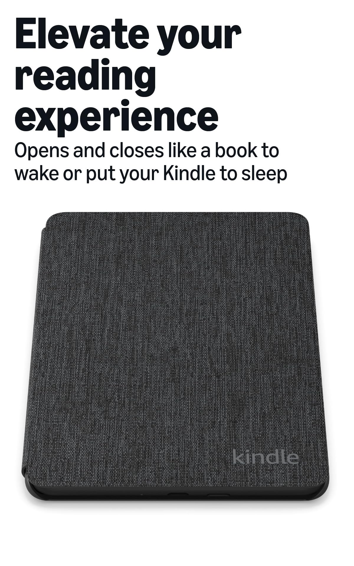 Amazon Kindle Paperwhite and Kindle Colorsoft Case, Lightweight and Water-Safe, Foldable Protective Cover - Fabric
