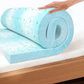 EGO 3 Inch Queen Mattress Topper Gel Memory Foam for Pressure Relief | Cooling Gel Infused, Ventilated Design Bed Topper in a Box, CertiPUR-US Certified, 80"Lx60"W