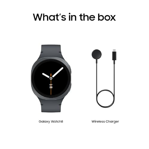 Samsung Galaxy Watch 8 40mm Bluetooth Smartwatch, Cushion Design, Quick Button, Sleep Coaching, Now Bar, Running Coach, Energy Score, Graphite [US Version, Amazon Exclusive 2Yr Warranty]