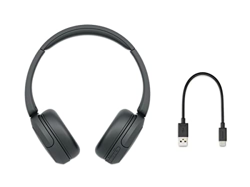 Sony WH-CH520 Wireless On-Ear Bluetooth Headphones with Microphone, Black | Comfortable Lightweight Design, Up to 50 Hrs Battery with Quick Charging, Multipoint Connection, Clear Calls, Swivel design